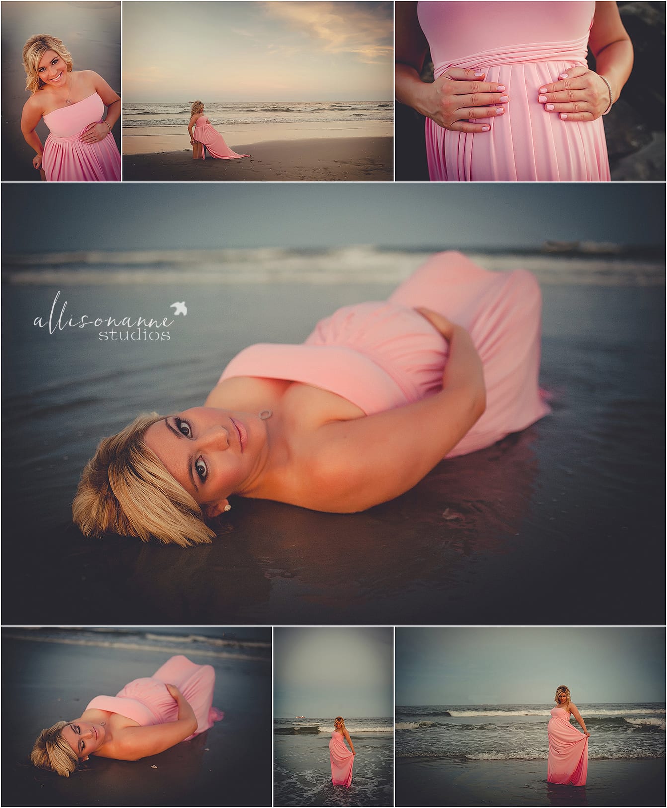 pink, 58th Street Beach, Margate, Ocean City, goddess, AC Fire department, sunset, AllisonAnne studios, best photographer South Jersey, Allison Gallagher