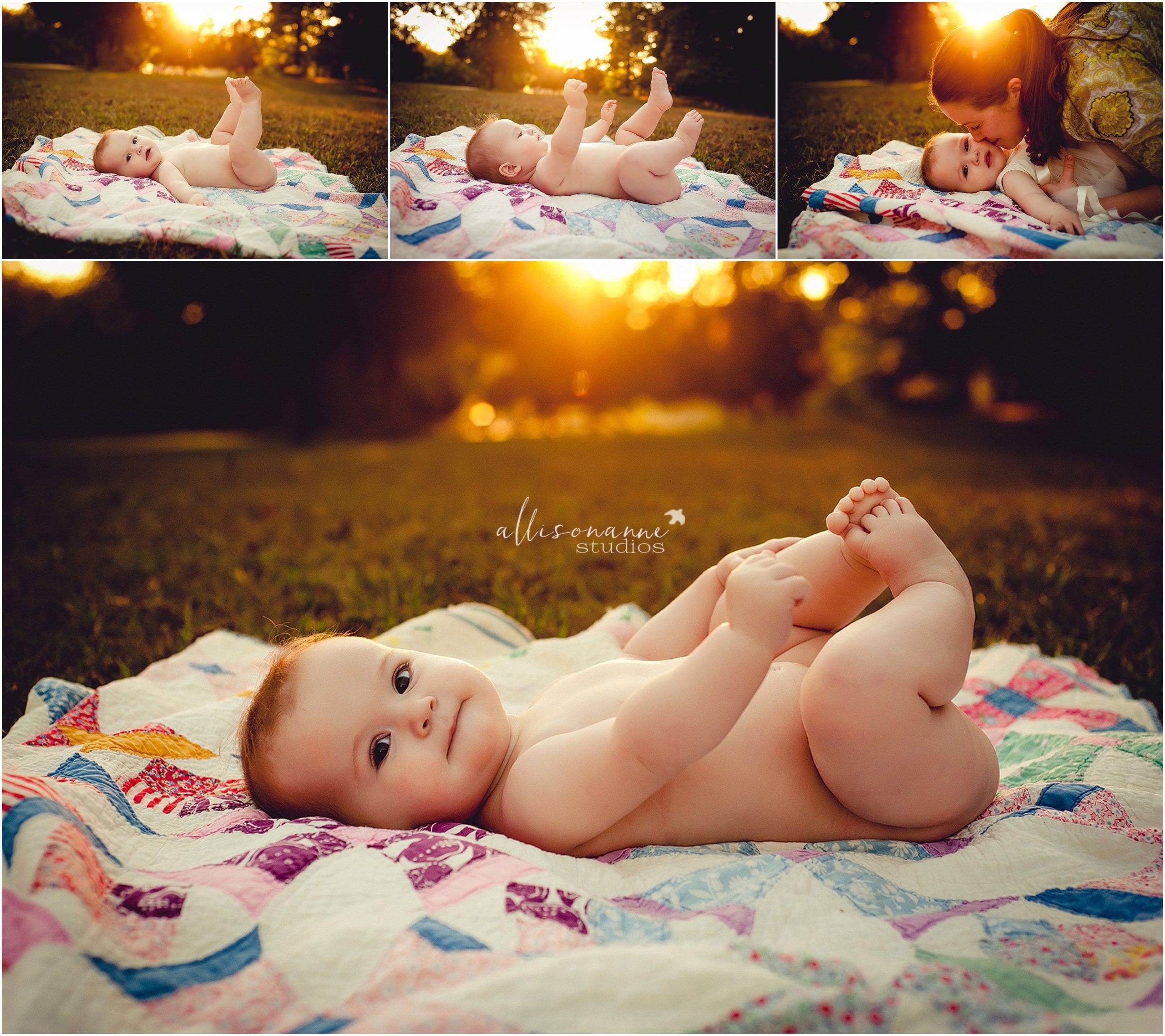 First Year Journey, Antique quilt, teething, Holiday Minis, Medford Company Store, AllisonAnne Studios, Hammonton, Best South Jersey Photographer, smiles