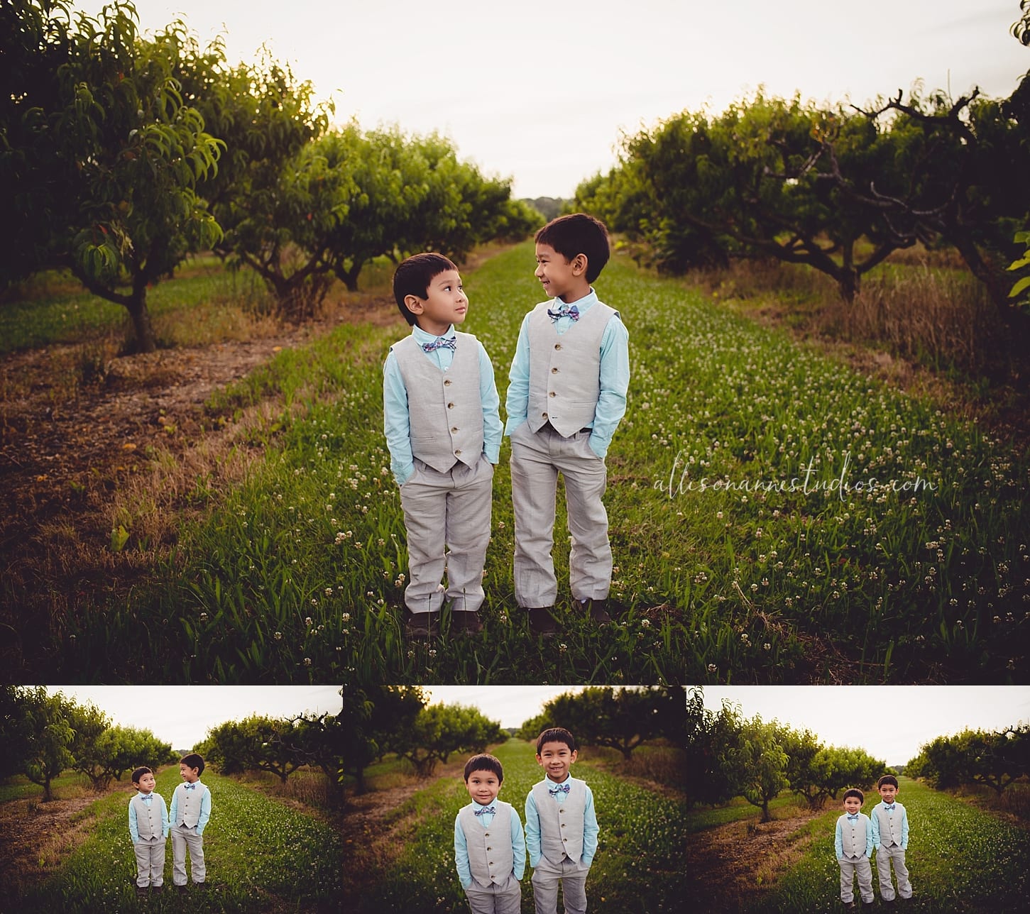 Allison Gallagher, Love, Hammonton, AllisonAnne Studios, Asian Family, best family photography in New Jersey, Janie & Jack, big brothers, peach orchards, Darla, best photographer in south jersey